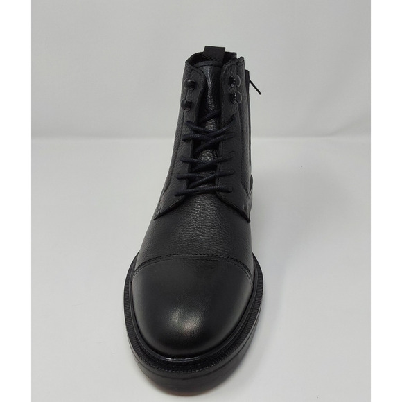 Aldo Black Leather Cap Toe Ankle Boots Mens Size 9 Lace Up Zip Portugal main image 10